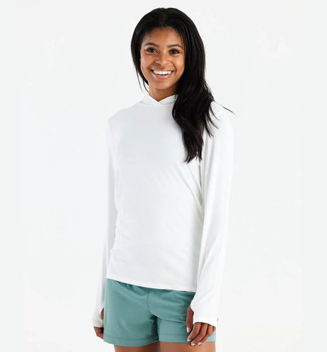 Free Fly Apparel Women's Bamboo Shade Hoodie II - Bright White Bright White