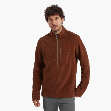 Sherpa Adventure Gear Men's Rolpa Eco Quarter Zip - Dark Rust Dark Rust