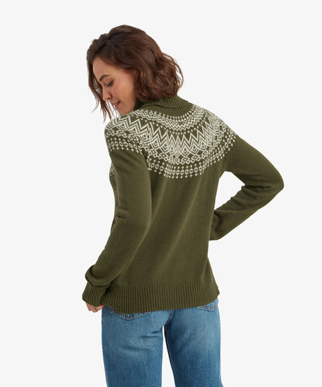 Sherpa Womens Camkilo Roll Neck Sweater Evergreen