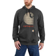 Carhartt Men's Rain Defender Loose Fit Midweight Logo Graphic Hoodie Carbon Heather / REG