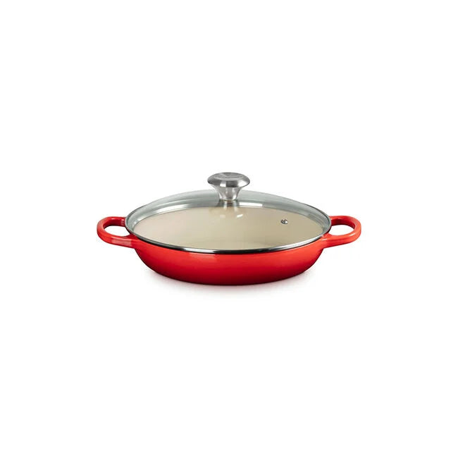 Le Creuset Signature Braiser With Glass Lid Cerise