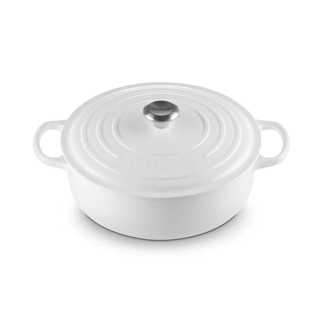 Le Creuset Signature Round Wide Oven White