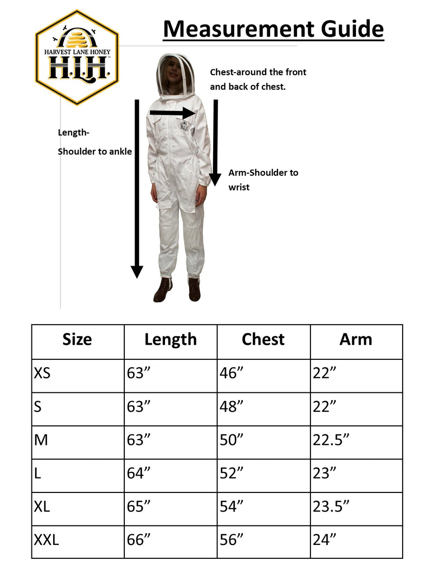 Harvest Lane Honey Full Beekeeping Suit with Fencing Veil