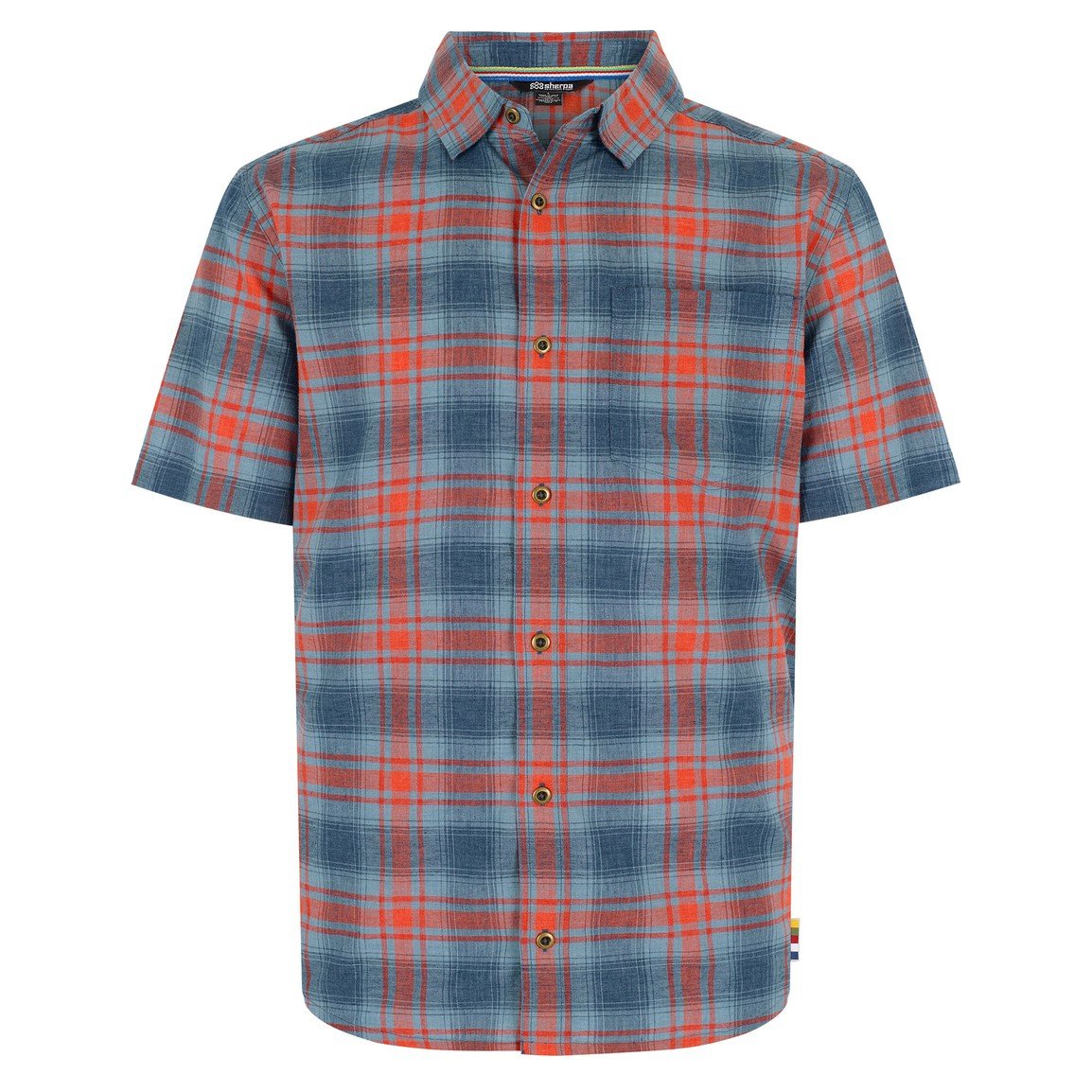 Sherpa Adventure Gear Men's Faneel Plaid Short-Sleeve Shirt - Neelo Blue Neelo Blue