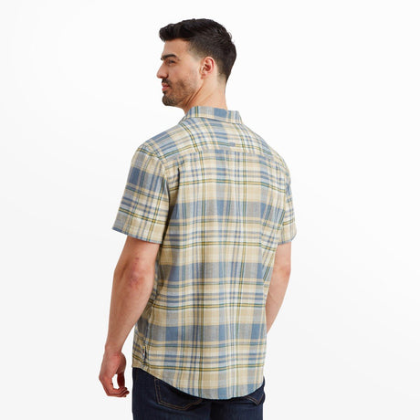 Sherpa Adventure Gear Men's Hosh Plaid Short-Sleeve Shirt - Bardiya Sand Bardiya Sand