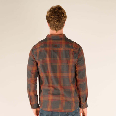 Sherpa Adventure Gear Men's Batsa Eco Long-Sleeve Shirt - Clay Red Plaid Clay Red Plaid