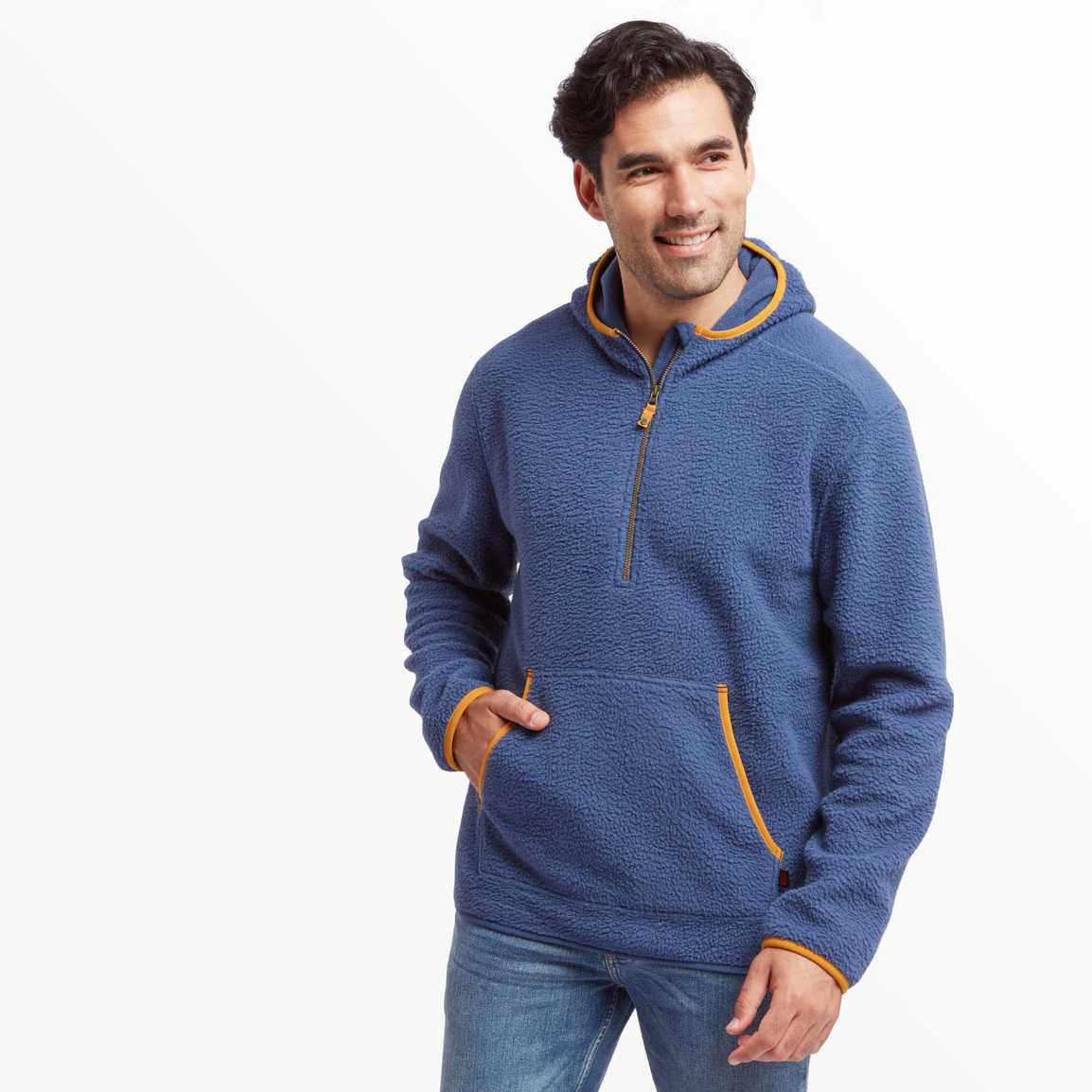 Sherpa Adventure Gear Men's Uddesya 1/4 Zip Hoodie Neelo blue