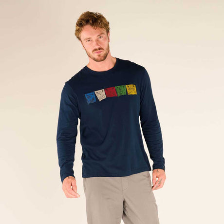 Sherpa Adventure Gear Men's Tarcho Long Sleeve Tee Rathee blue