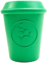 SodaPup Coffee Cup eDispener Durable Rubber Chew Toy and Treat Dispenser - Green - Large Green