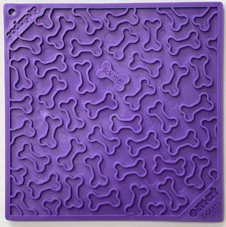 SodaPup Bones Design Lick Mat - Large Purple