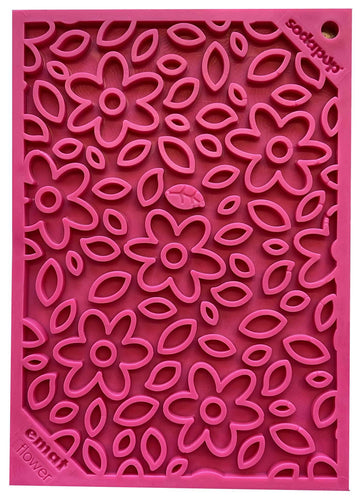 SodaPup Flower Power Lick Mat - Small / Large Pink