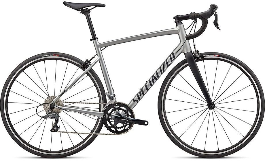 SPECIALIZED Allez E5 Bike, 58cm Satin Flake Silver/Black Stn flk slv/blk