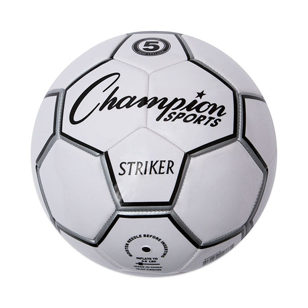 Champion Sports Striker Soccer Ball White/black