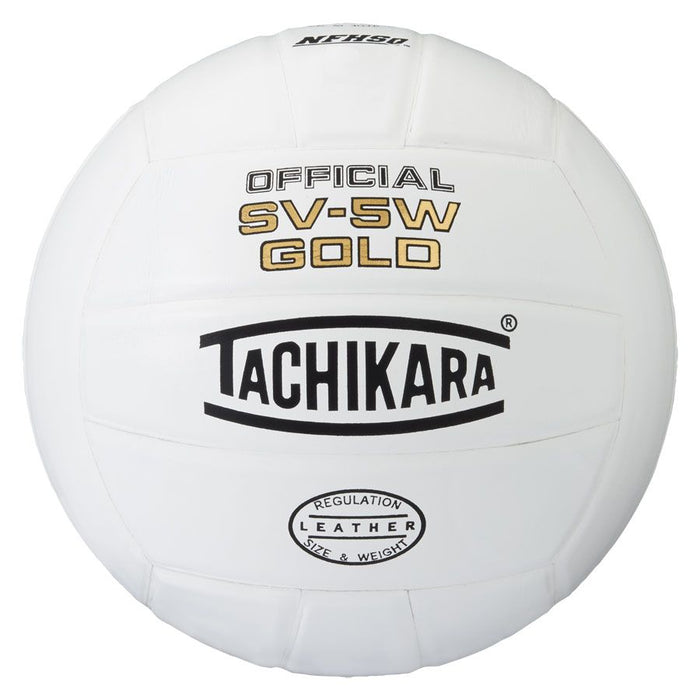 TACHIKARA SV5W Gold Indoor NFHS Competition Volleyball, White White