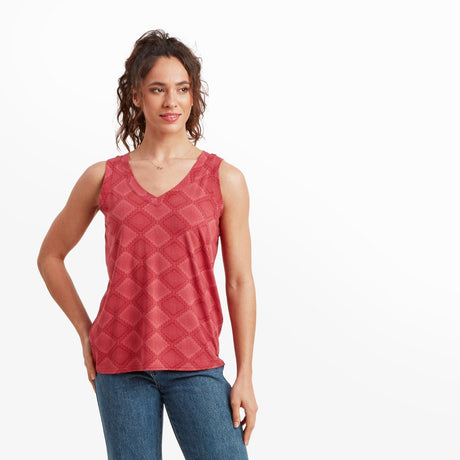 Sherpa Adventure Gear Women's Neha V-Neck Tank - Mineral Red Barely There Mineral Red Barely There