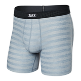 Saxx Men's Droptemp Cooling Mesh Boxer Brief Fly Mid Grey Heather