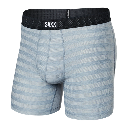 Saxx Men's Droptemp Cooling Mesh Boxer Brief Fly Mid Grey Heather