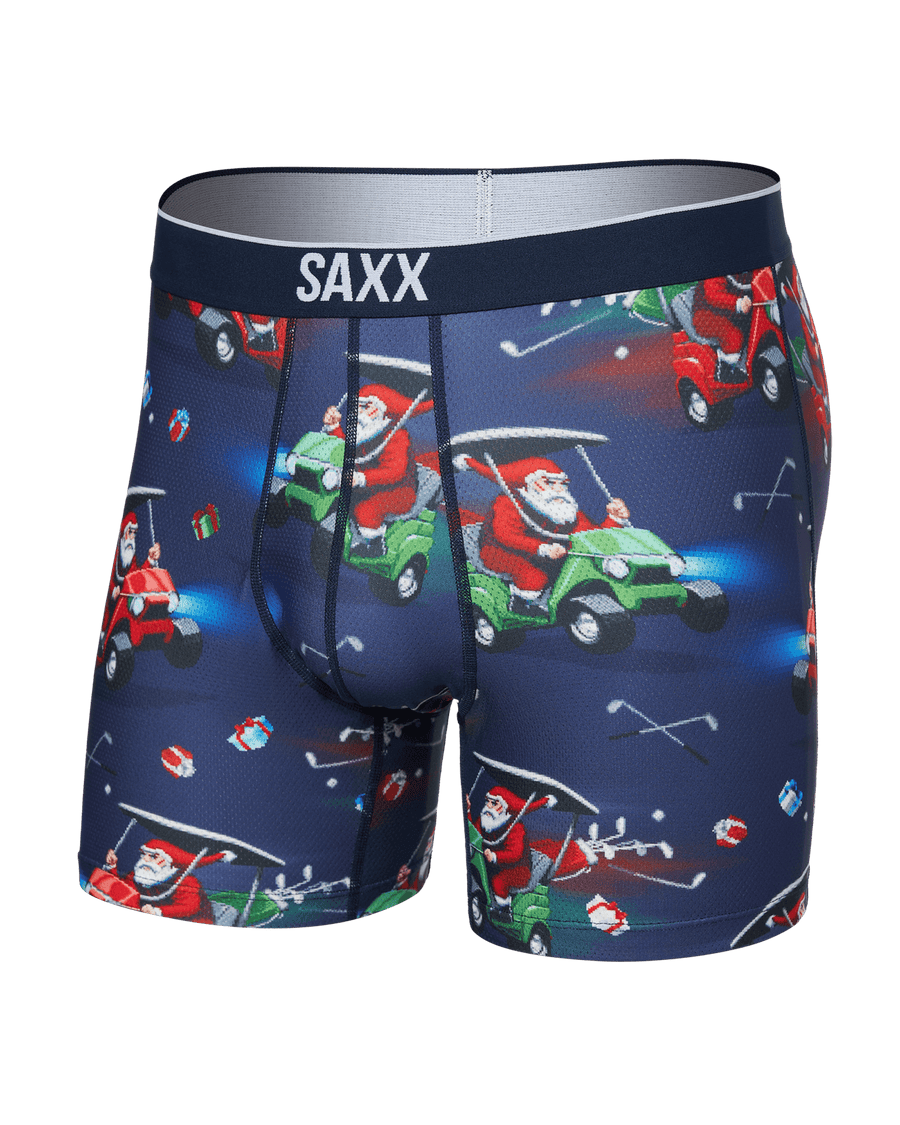 Saxx Men's Volt Breathable Mesh Boxer Brief Open Sleigh/Navy