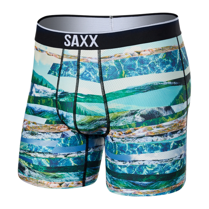 Saxx Volt Breathable Mesh Boxer Brief Riverrunstripe/multi