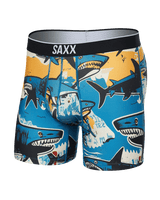 Saxx Men's Volt Breathable Mesh Boxer Brief Shark Street/Blue