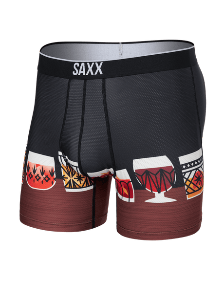 Saxx Men's Volt Breathable Mesh Boxer Brief Top Shelf/Black