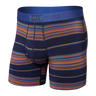 Saxx Men's Ultra Super Soft Boxer Brief Fly Horizon Stripe - Navy