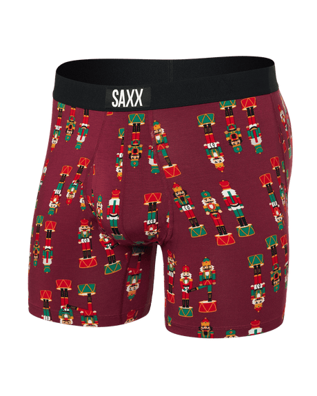 Saxx Men's Ultra Super Soft Boxer Brief Fly Nutcracker/Merlot