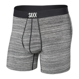 Saxx Men's Ultra Super Soft Boxer Brief Fly Space Dye Heather - Grey