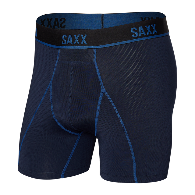 Saxx Kinetic Light-compression Mesh Boxer Brief Navy/city blue