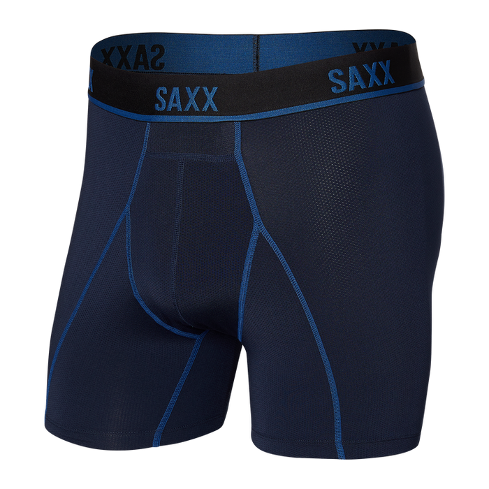 Saxx Kinetic Light-compression Mesh Boxer Brief Navy/city blue
