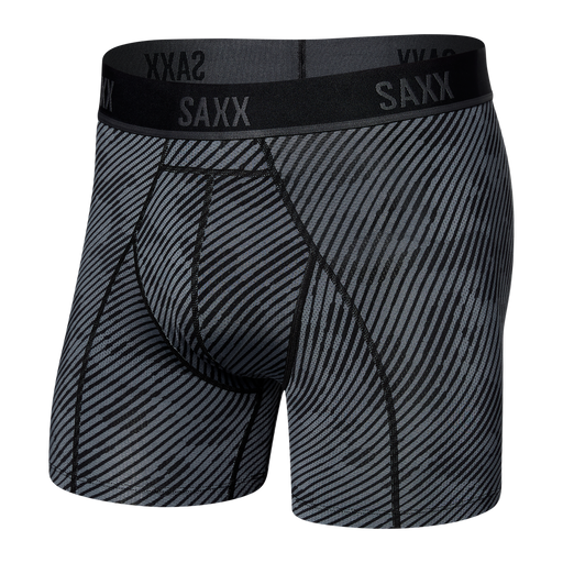 Saxx Men's Kinetic Light-Compression Mesh Boxer Brief Optic Camo - Black