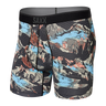 Saxx Quest Quick Dry Mesh Boxer Brief Black mountainscape