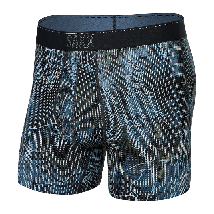 Saxx Quest Quick Dry Mesh Boxer Brief Smokey mtns/multi