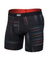 Saxx Men's Multi-Sport Mesh Boxer Brief Fly Optic Grid/Black