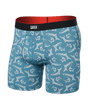 Saxx Men's Multi-Sport Mesh Boxer Brief Fly Swimpressive/Hydro Blue