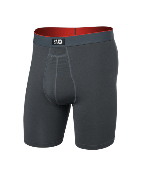 Saxx Men's Multi-Sport Mesh Long Boxer Brief Fly Turbulence