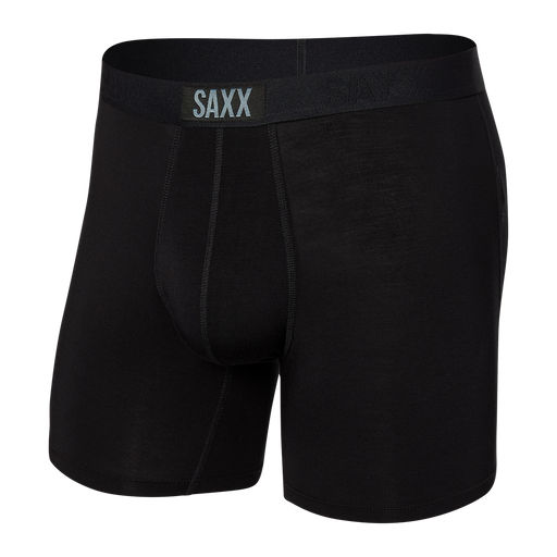 Saxx Men's Vibe Super Soft Boxer Brief Black/Black