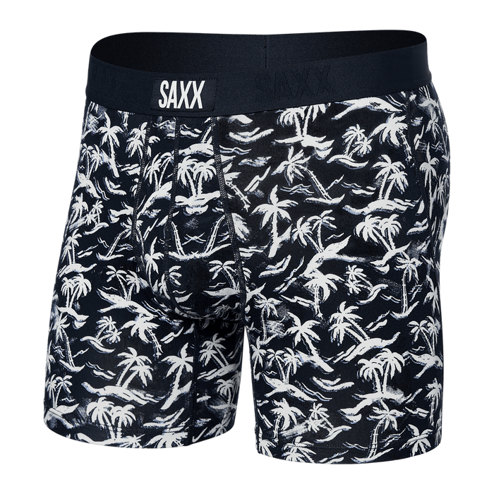 Saxx Men's Vibe Super Soft Boxer Brief Castaway - Dark Ink