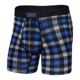 Saxx Vibe Super Soft Boxer Brief Blue flannel check