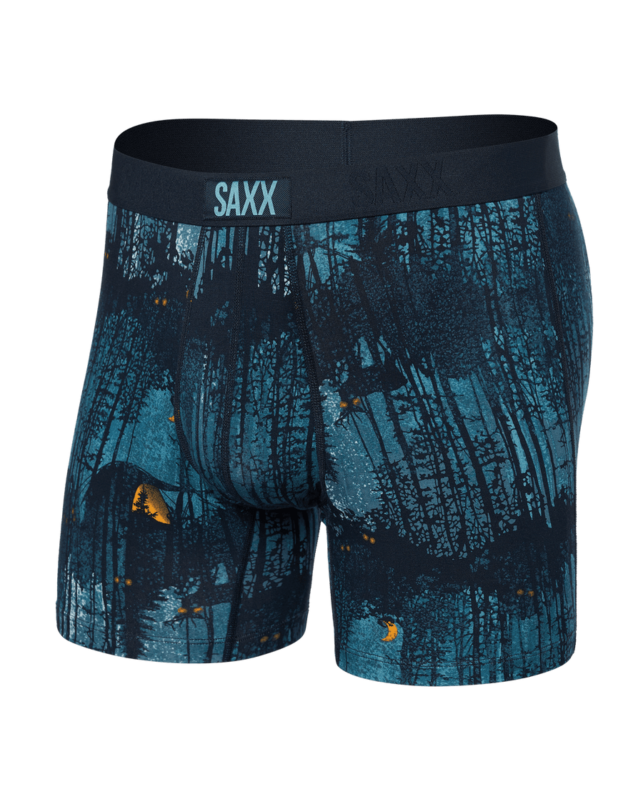 Saxx Men's Vibe Super Soft Boxer Brief Forest Walk/Dark Ink