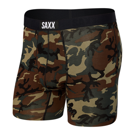 Saxx Men's Vibe Super Soft Boxer Brief Woodland Camo