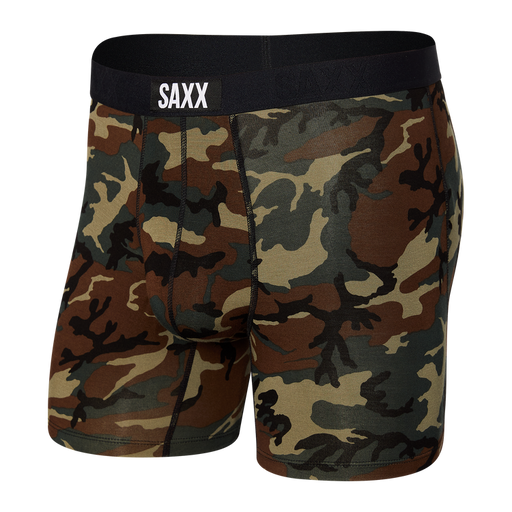 Saxx Men's Vibe Super Soft Boxer Brief Woodland Camo