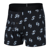 Saxx Men's Droptemp Cooling Sleep Loose Boxer Fly Angler Wrangler - Black