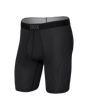 Saxx Men's Quest Quick-Dry Mesh Long Leg Boxer Brief Fly Black II