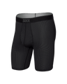 Saxx Men's Quest Quick-Dry Mesh Long Leg Boxer Brief Fly Black II