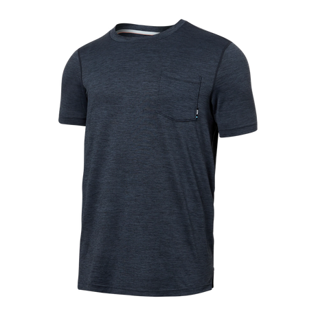 Saxx Men's Droptemp All Day Cooling Short-Sleeve Pocket Tee - Tubulence Heather Turbulence Heather