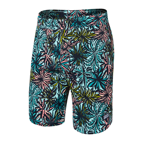 Saxx Men's Go Coastal Classic Volley Swim Short Palmsprings/icegreen