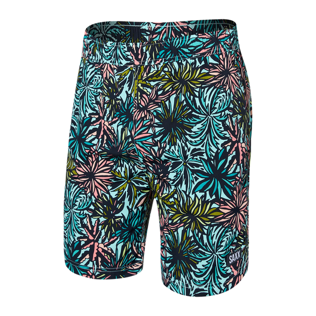 Saxx Men's Go Coastal Classic Volley Swim Short Palmsprings/icegreen