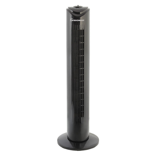 Vision Air 29-inch Oscillating Tower Fan - Black / Black