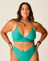 Carve Designs Dahlia Swim Top - Jade Texture Jade Texture